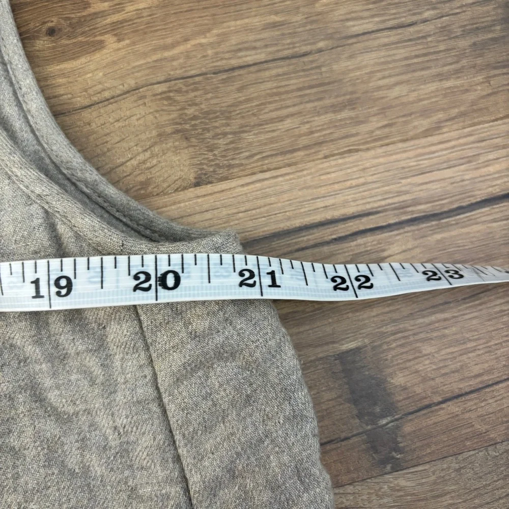 Eileen Fisher Quilted Cotton Flannel Hooded Textured Vest Tan Women’s - Picture 7 of 8